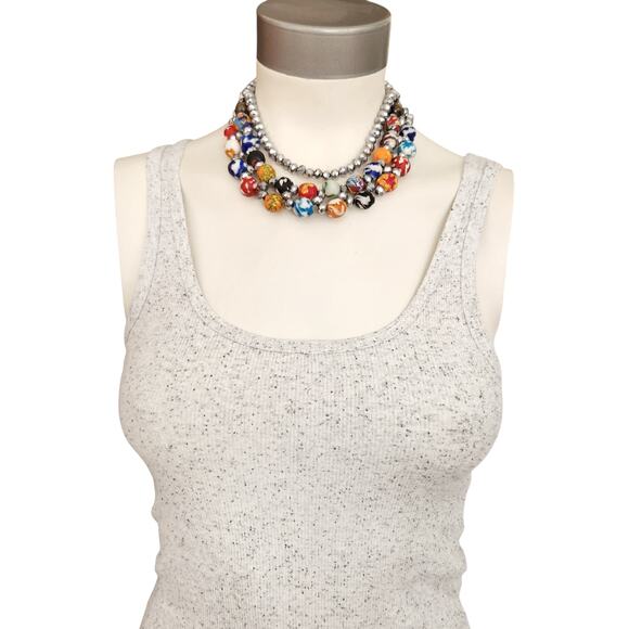 set of 3 AFRICAN handmade trade bead choker statement necklace bracelet earrings - Picture 6 of 6